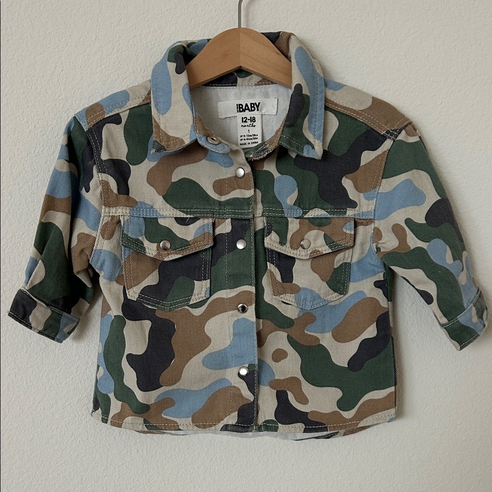 *SOLD* Cotton On Kids / Baby Camouflage Baby Jean Jacket